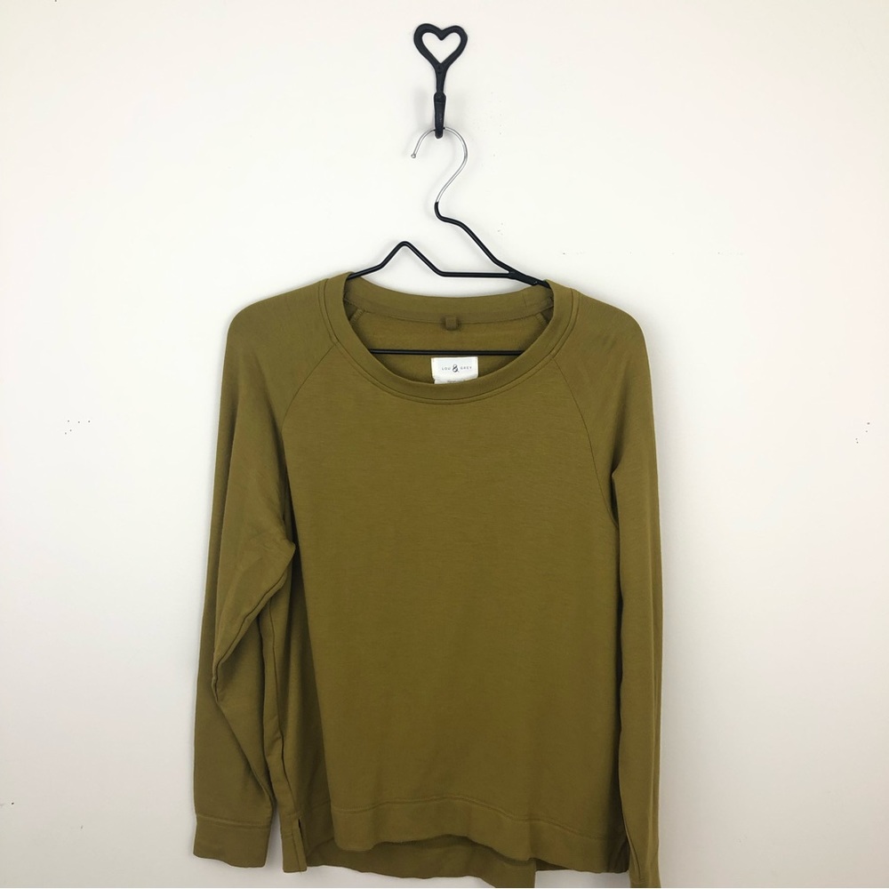 Lou & Grey Olive Green Sweatshirt Sz M